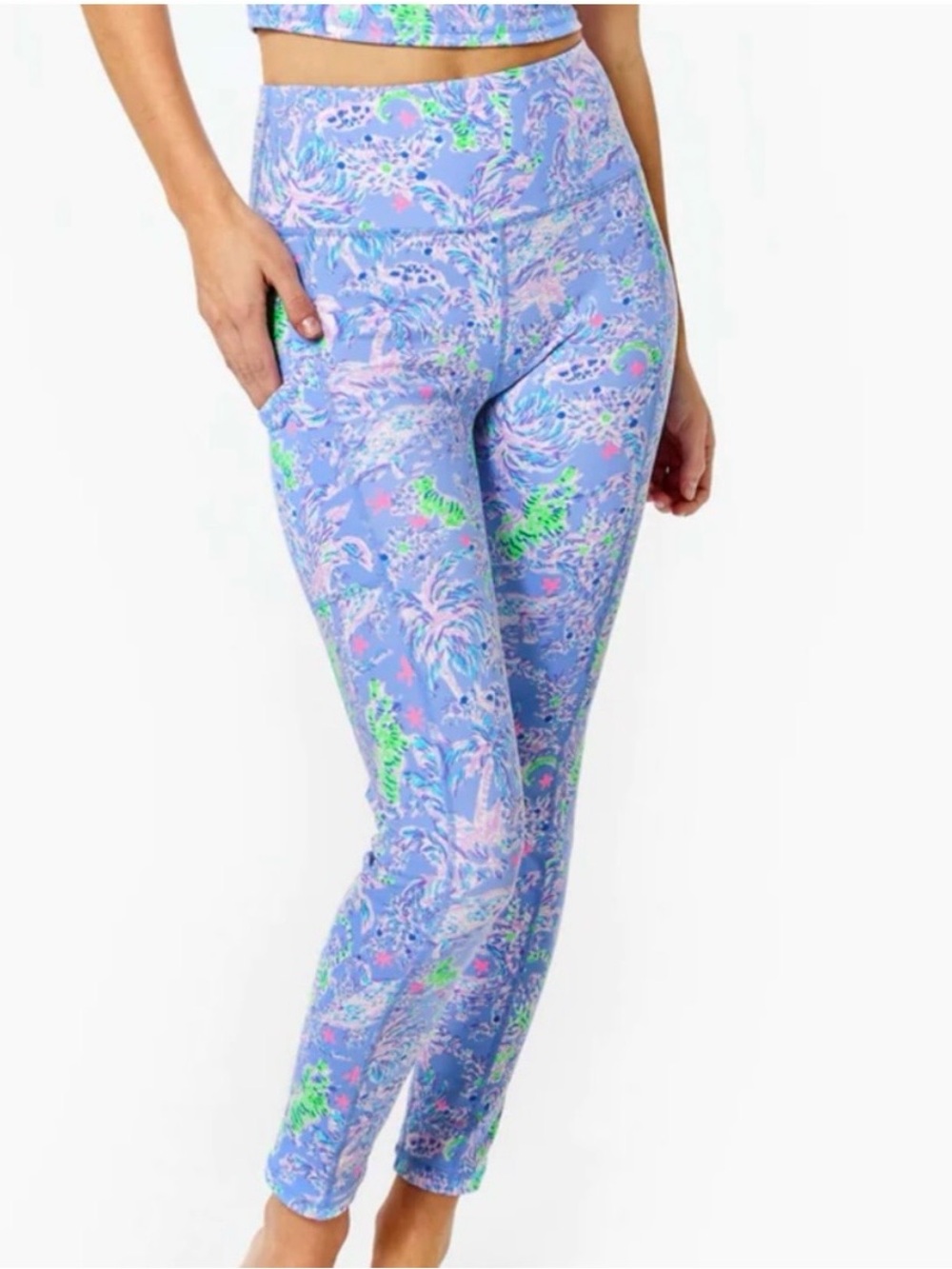 Lilly Pulitzer Luxletic Weekender High Rise Leggings The Turtle Package, Medium